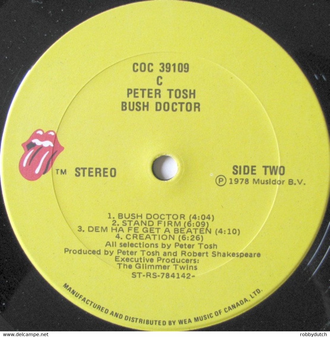 * LP *  PETER TOSH - BUSH DOCTOR (Canada 1978) - Reggae