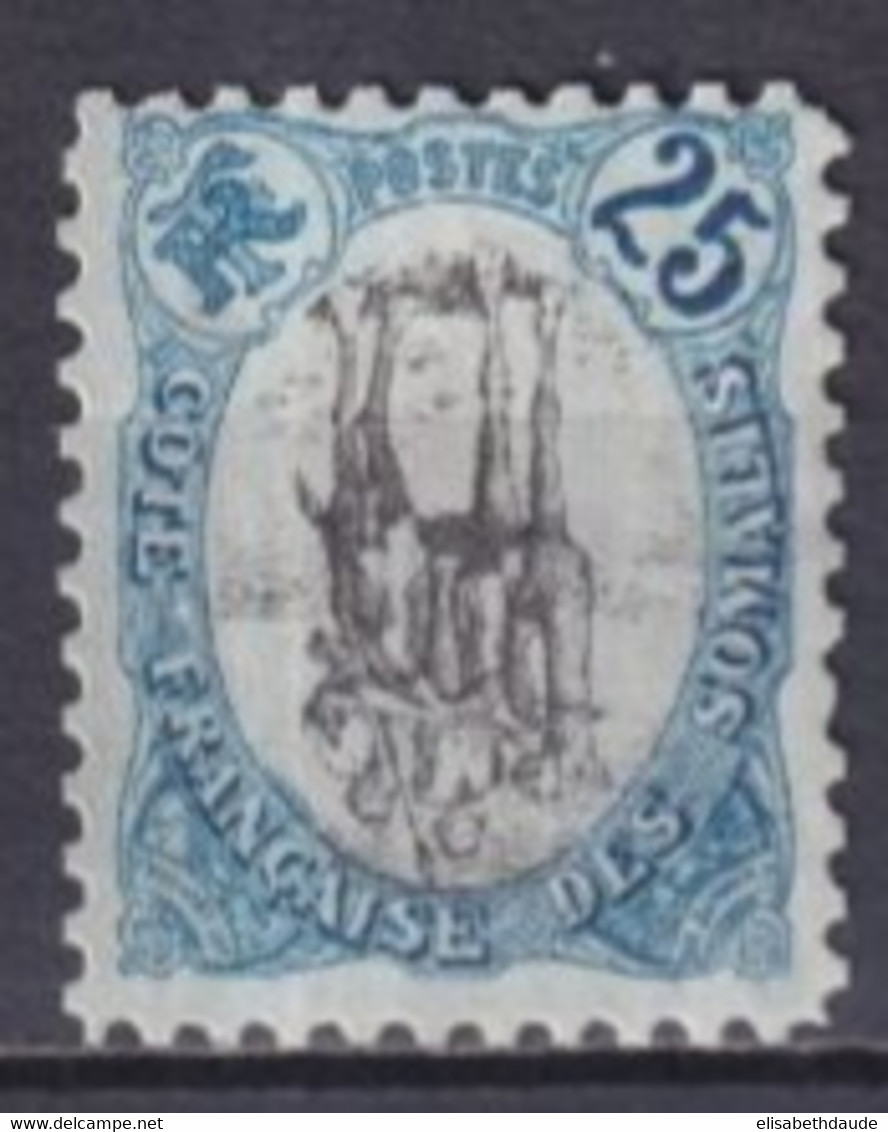 SOMALIS - 1903 - YVERT N°60 * MH  CENTRE RENVERSE - MEHARISTE - COTE = 75 EUR. - Nuevos