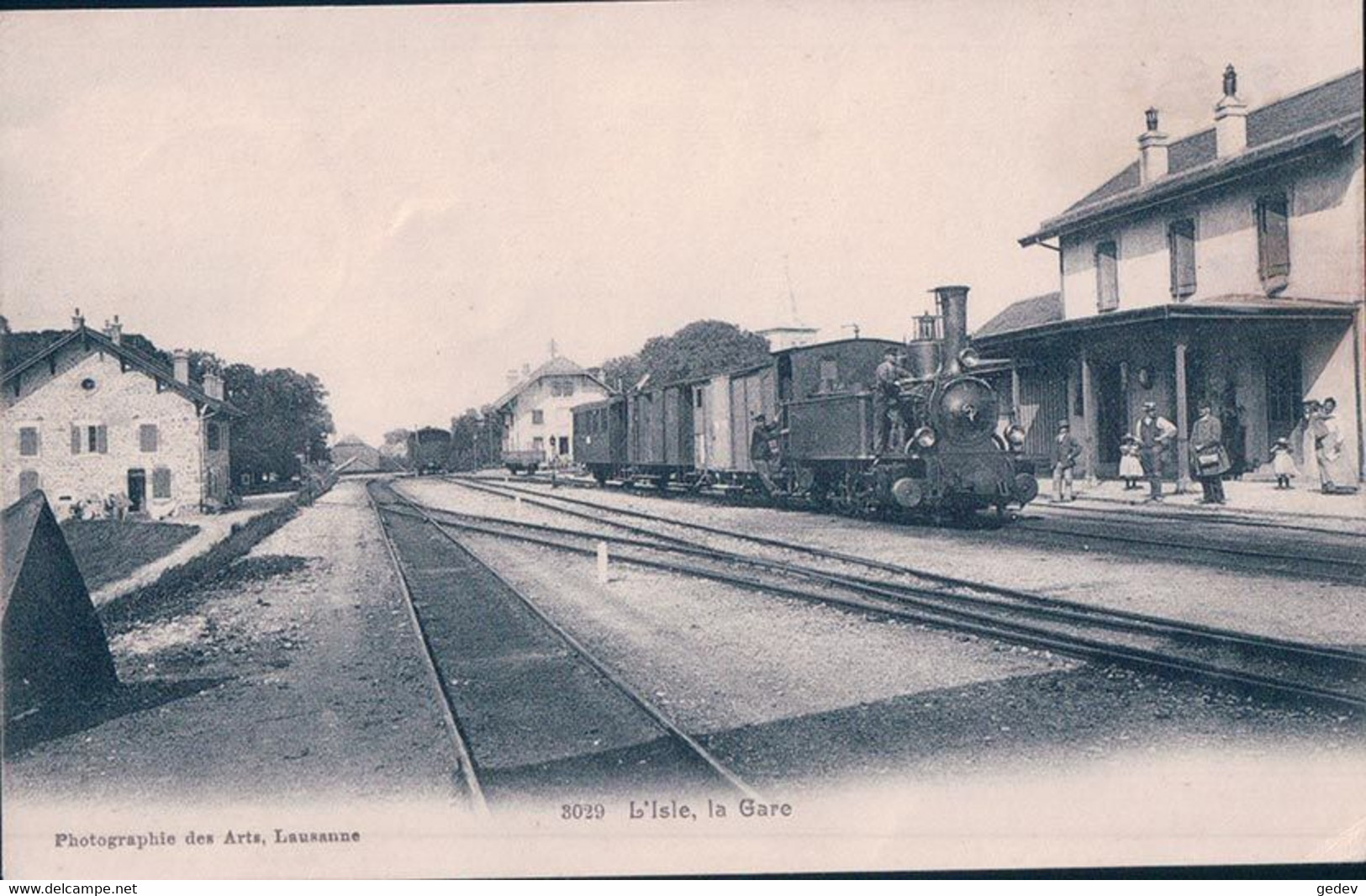 L'Isle VD, Chemin De Fer, La Gare Et Train à Vapeur (3029) - L'Isle