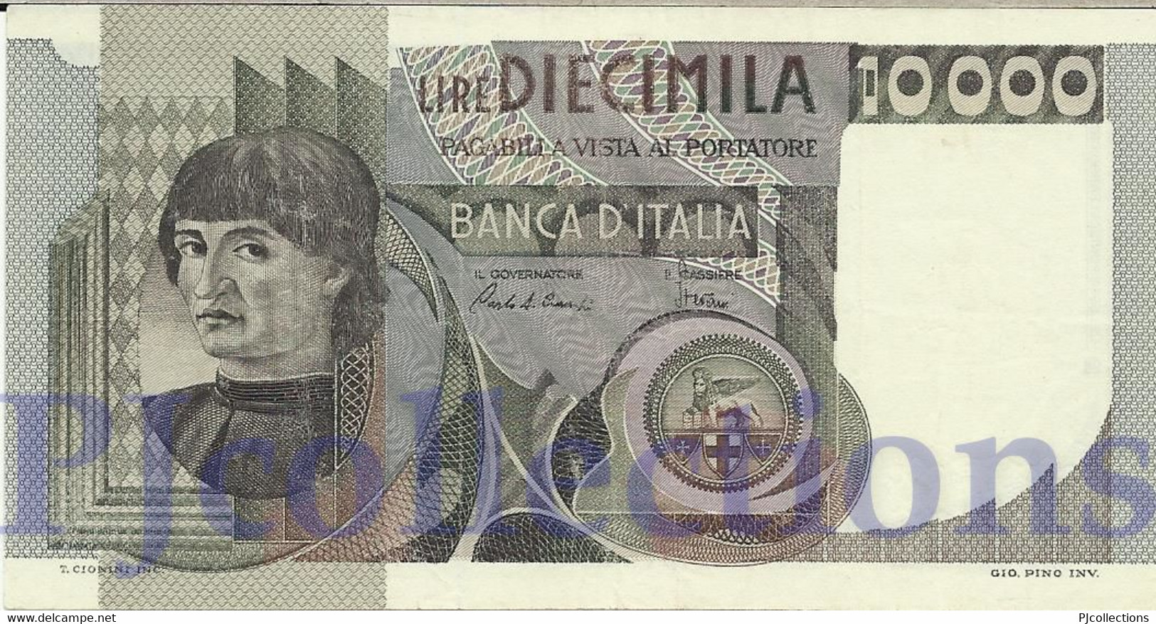 ITALIA - ITALY 10000 LIRE 1984 PICK 106c VF+ - 10.000 Lire