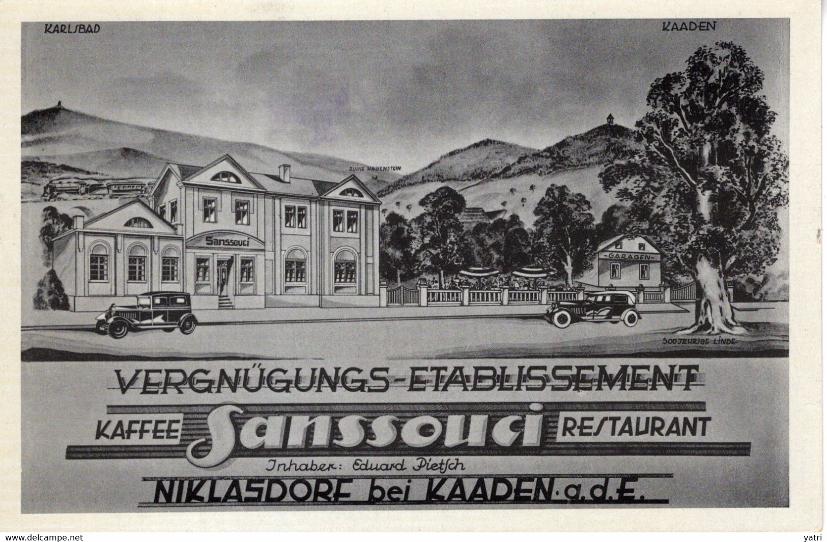 Karlsbad  ( Karlovy Vary ) - Sanssouci Kaffee Restaurant - Sudeten