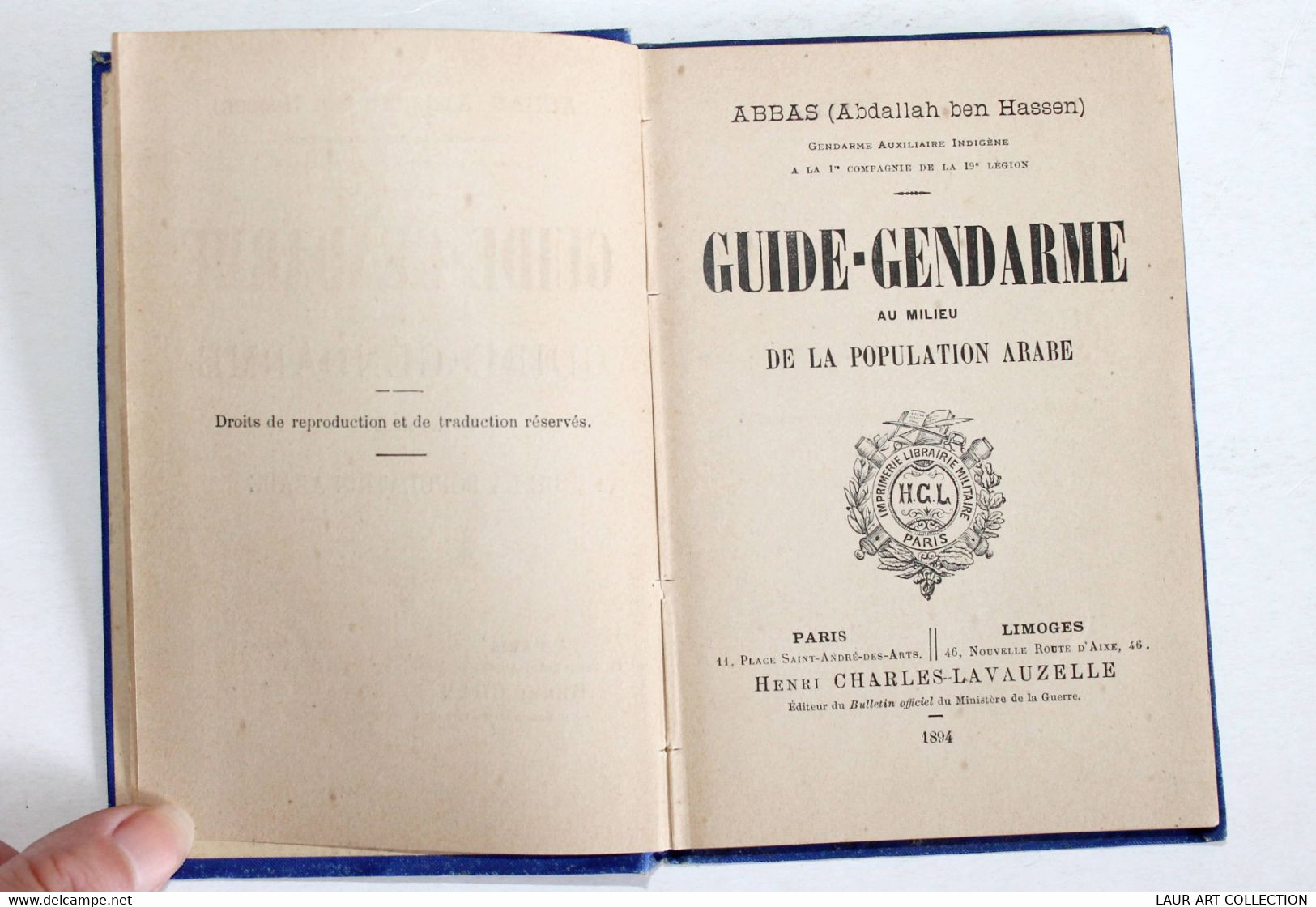 RARE! GUIDE-GENDARME AU MILIEU DE LA POPULATION ARABE Par ABBAS 1894 LAVAUZELLE / ANCIEN LIVRE MILITAIRE  (2707.160) - Français