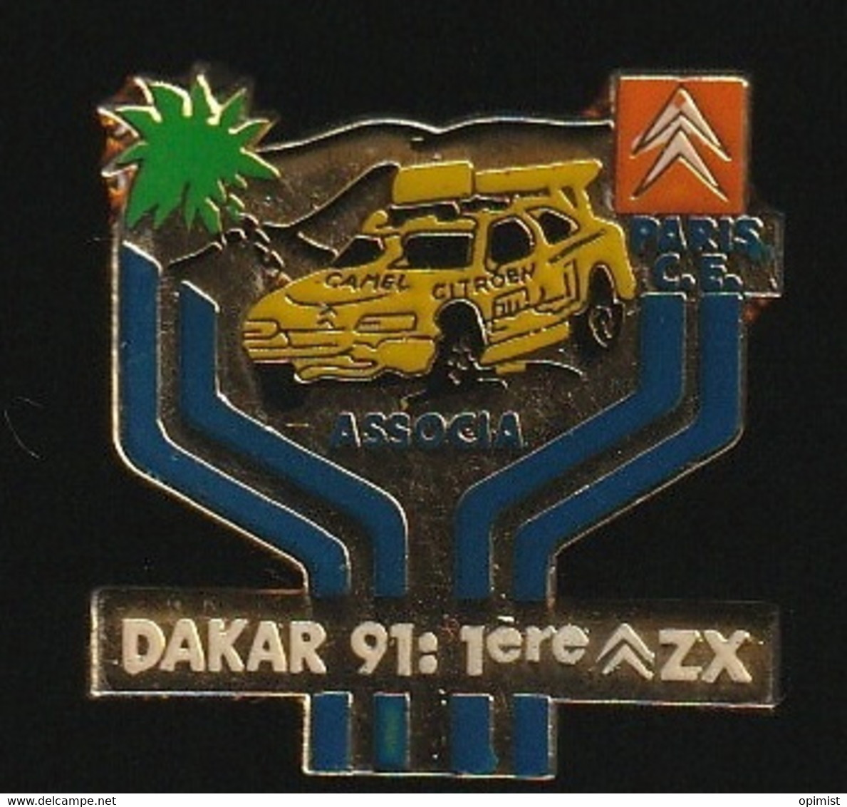 75134-Pin's. Citroen.ZX.rallye.Dagar 1991. - Citroën