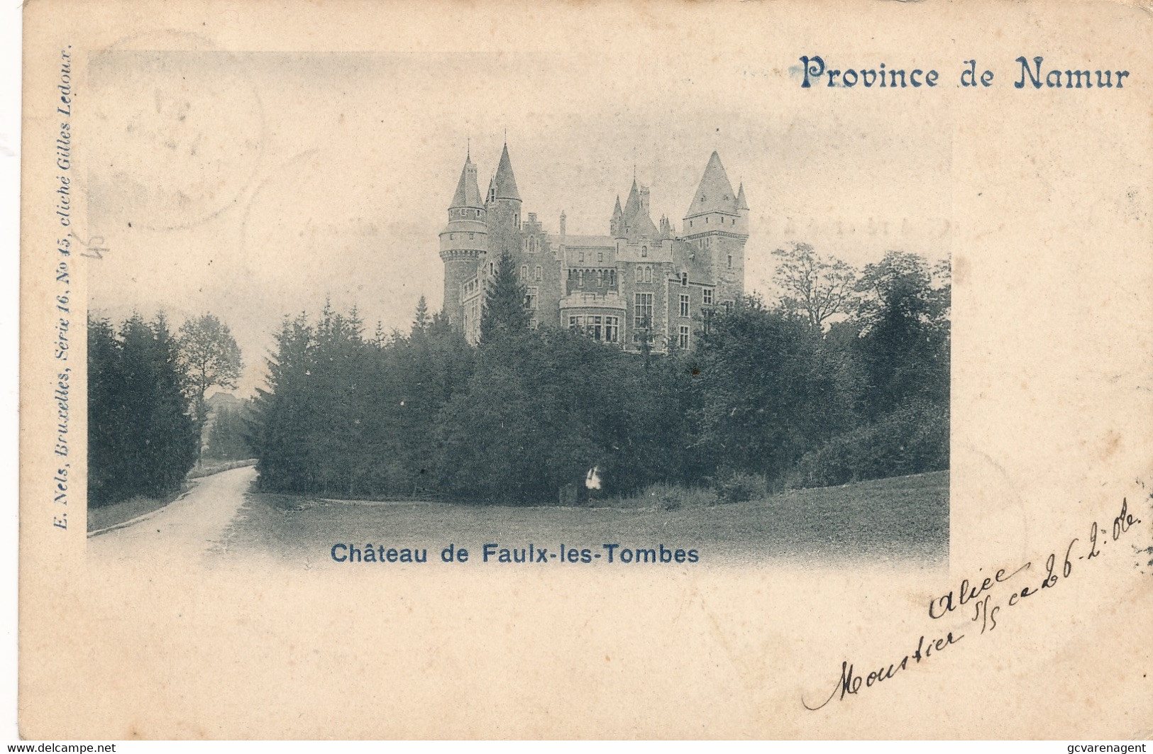 CHATEAU DE FAULX LES TOMBES         2 SCANS - Gesves