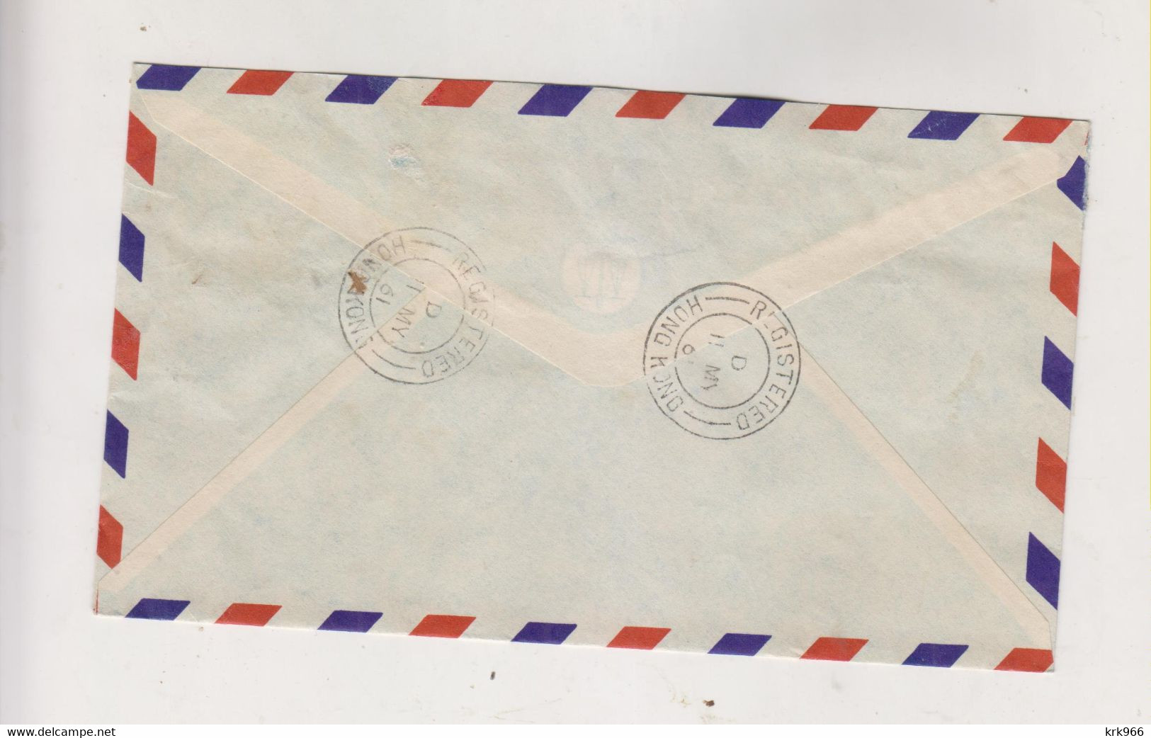 HONG KONG 1961 Registered  Airmail Cover To Germany Meter Stamp - Cartas & Documentos