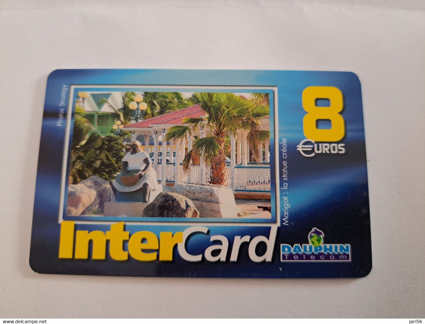 ST MARTIN / INTERCARD  8 EURO  MARIGOT LA STATUE CREOLE      NO 010   Fine Used Card    ** 10897** - Antilles (French)
