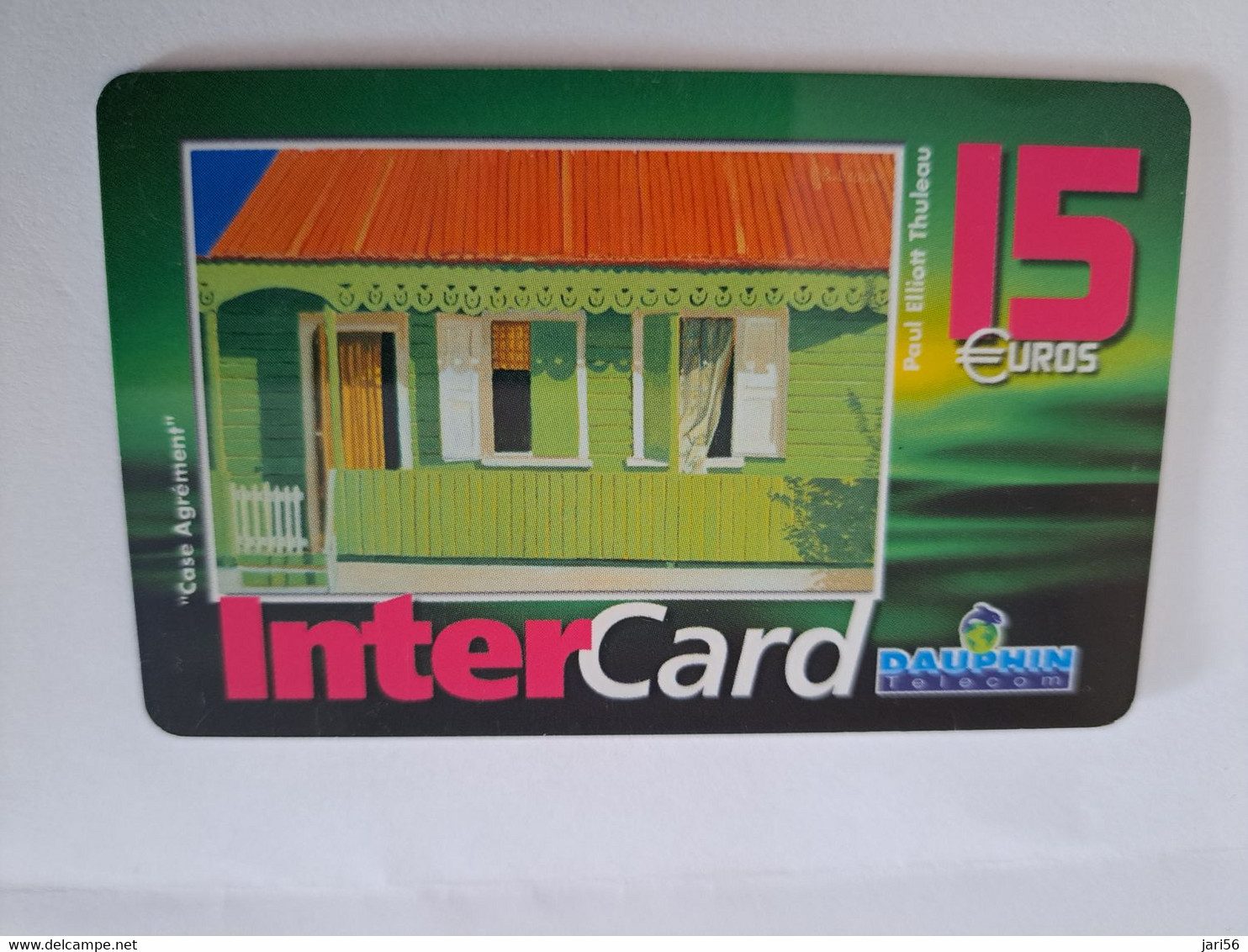 ST MARTIN / INTERCARD  15 EURO  CASE AGREEMENT          NO 054  Fine Used Card    ** 10904** - Antille (Francesi)