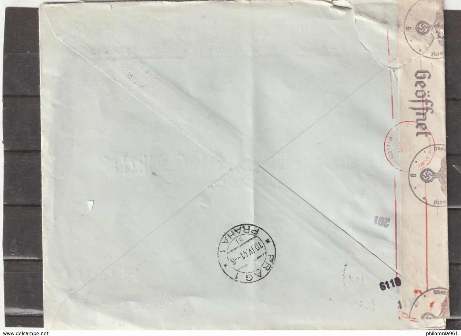 Romania AIRMAIL CENSORED COVER Baneasa To Czechoslovakia 1941 - 2de Wereldoorlog (Brieven)