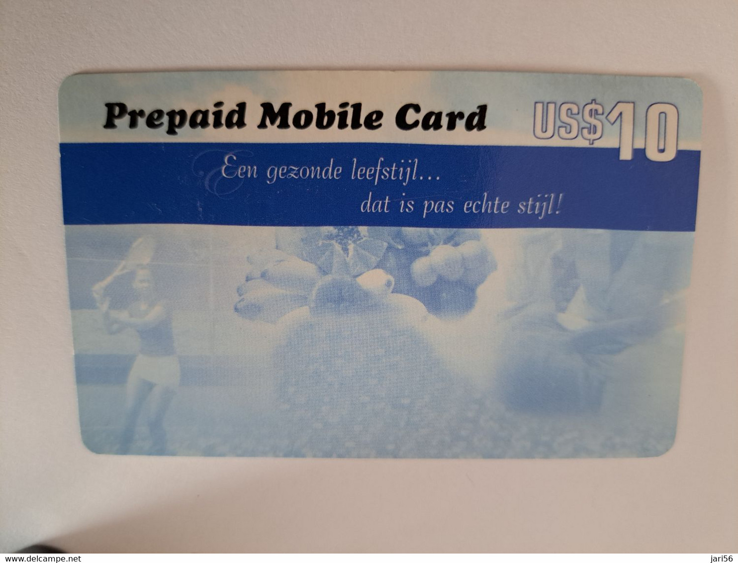 SURINAME US $ 10-    PREPAID CALLING CARD   /  EEN GEZONDE LEEFSTIJL           **10933** - Suriname