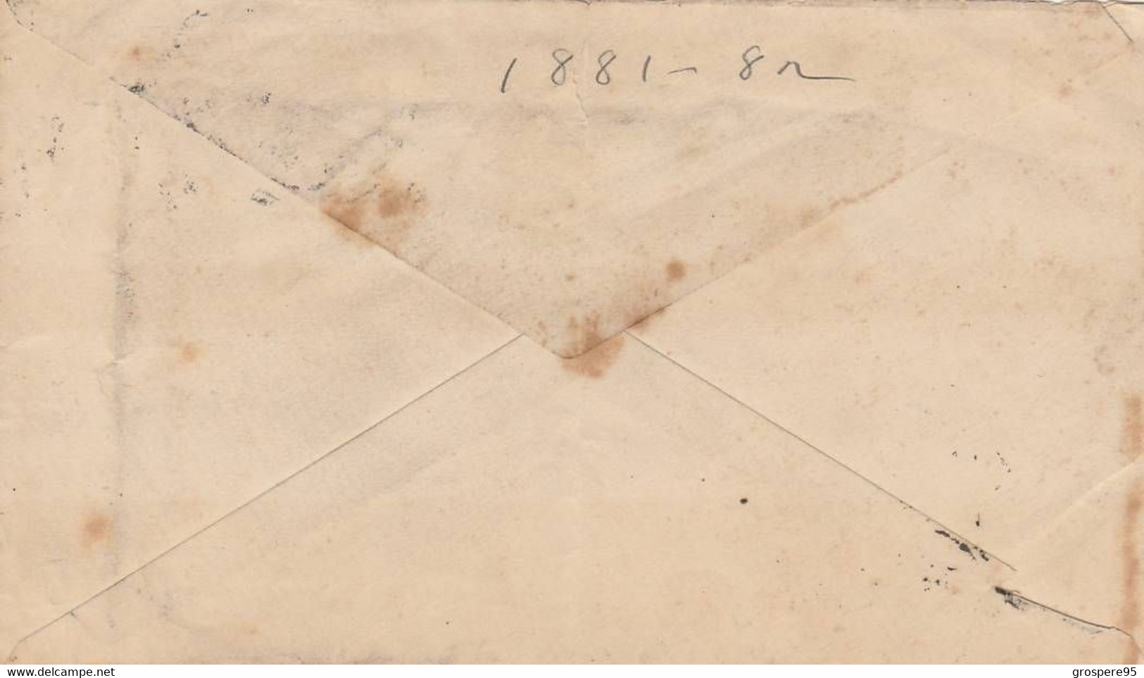 ENVELOPPE  IMPRIMEE TIMBRE ROSE 1889 ENVOYEE A BOULOGNE SUR MER - Covers & Documents