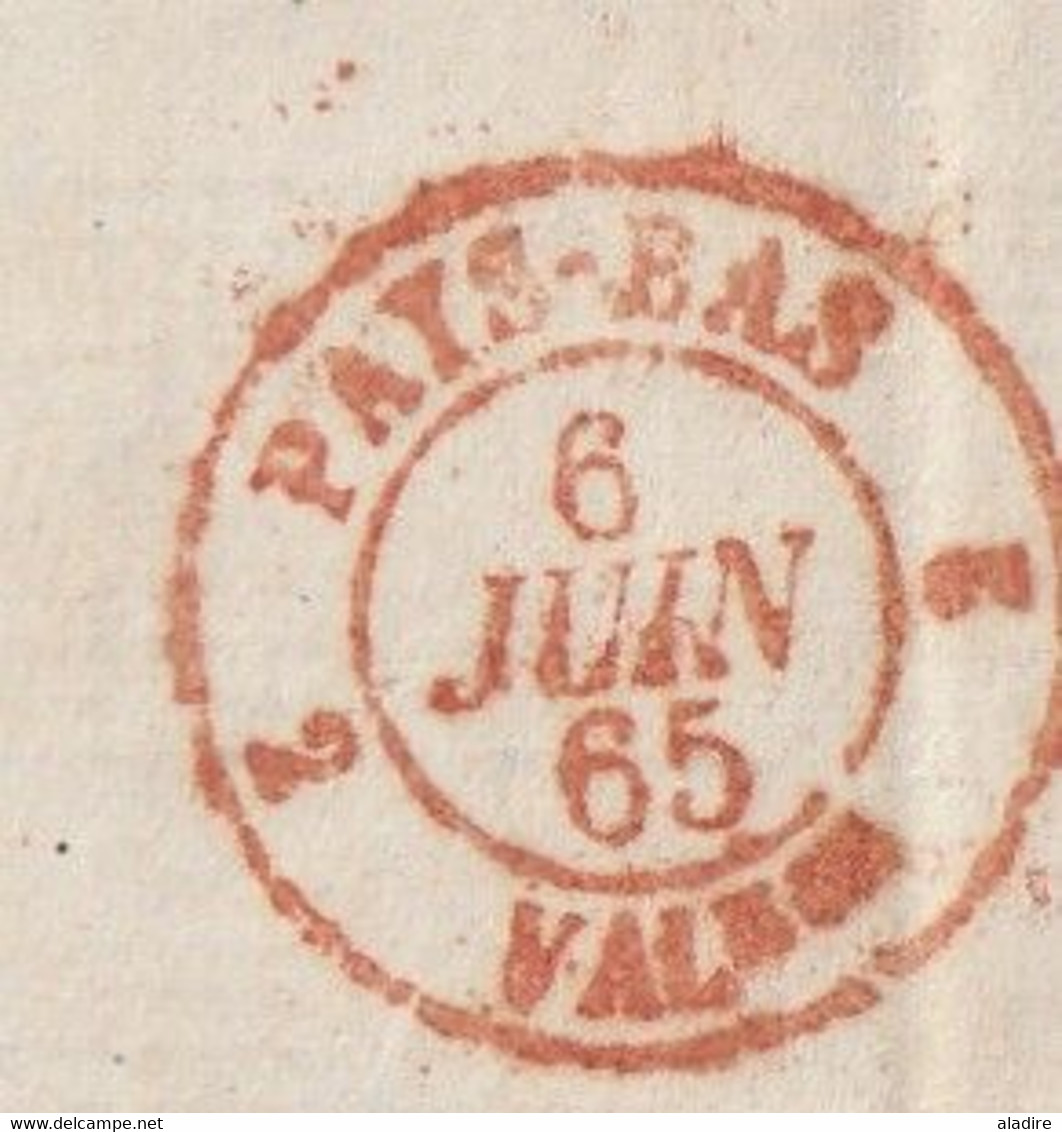 1865 - Lettre Pliée Avec Correspondance En Français D' AMSTERDAM, Pays Bas Vers Montpellier, France - Postal History