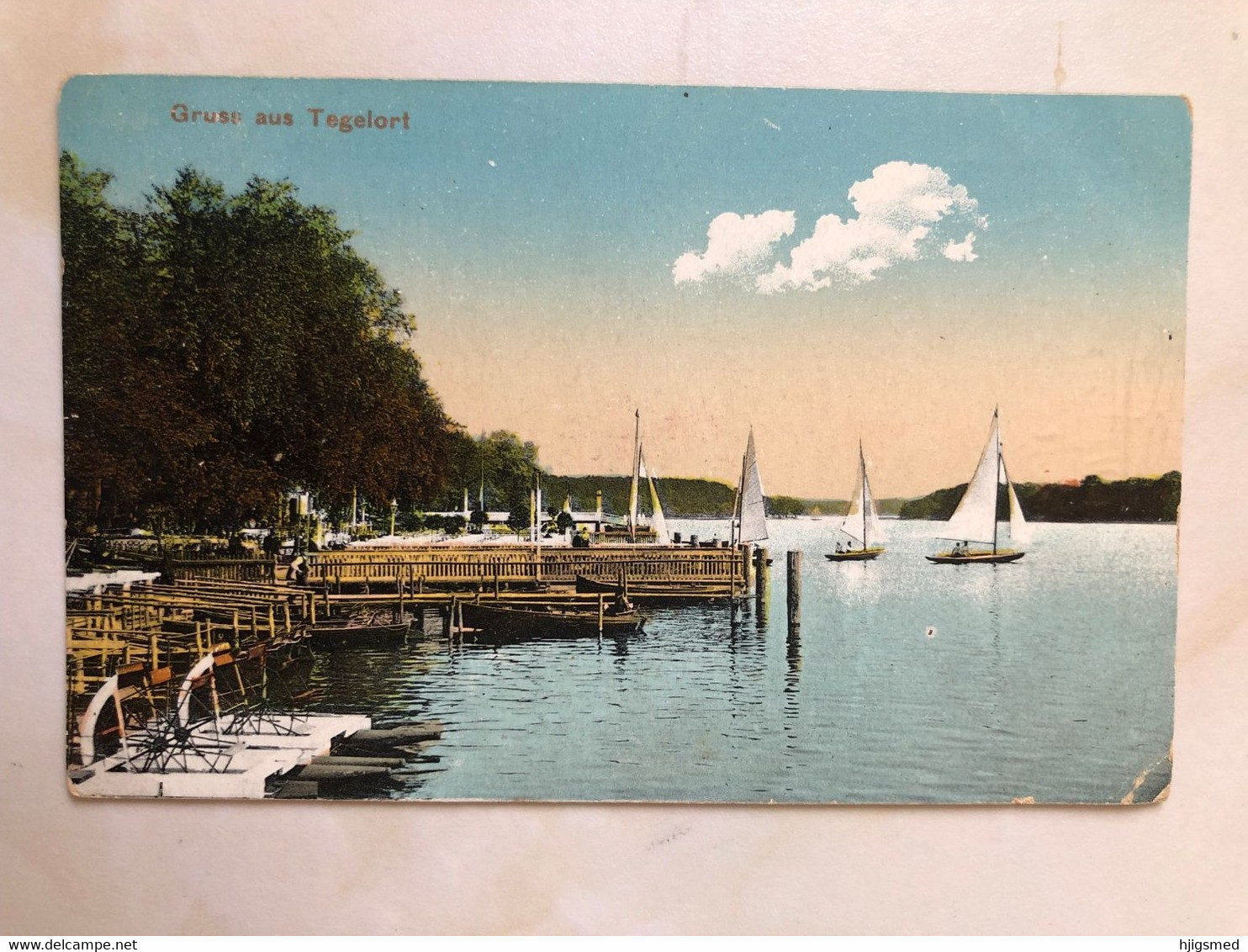 Germany Deutschland Tegel Tegelort Reinickendorf Konradshöhe  Dock Sail Boat Water Bike 14788 Post Card POSTCARD - Tegel