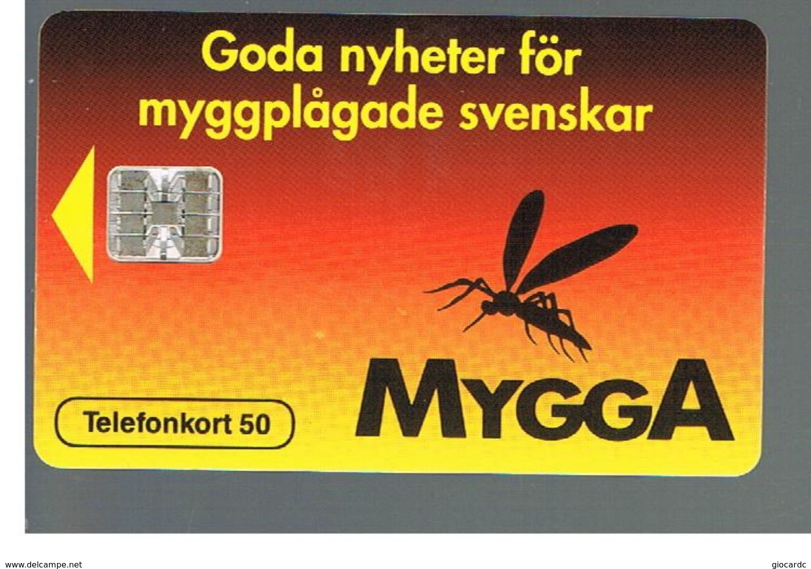 SVEZIA (SWEDEN) - TELIA  (CHIP) -  1993     MYGGA  - USED - RIF. 10025 - Sonstige & Ohne Zuordnung