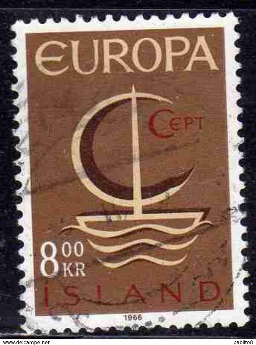 ISLANDA ICELAND ISLANDE ISLAND 1966 EUROPA CEPT UNITED 8k USED USATO OBLITERE' - Used Stamps