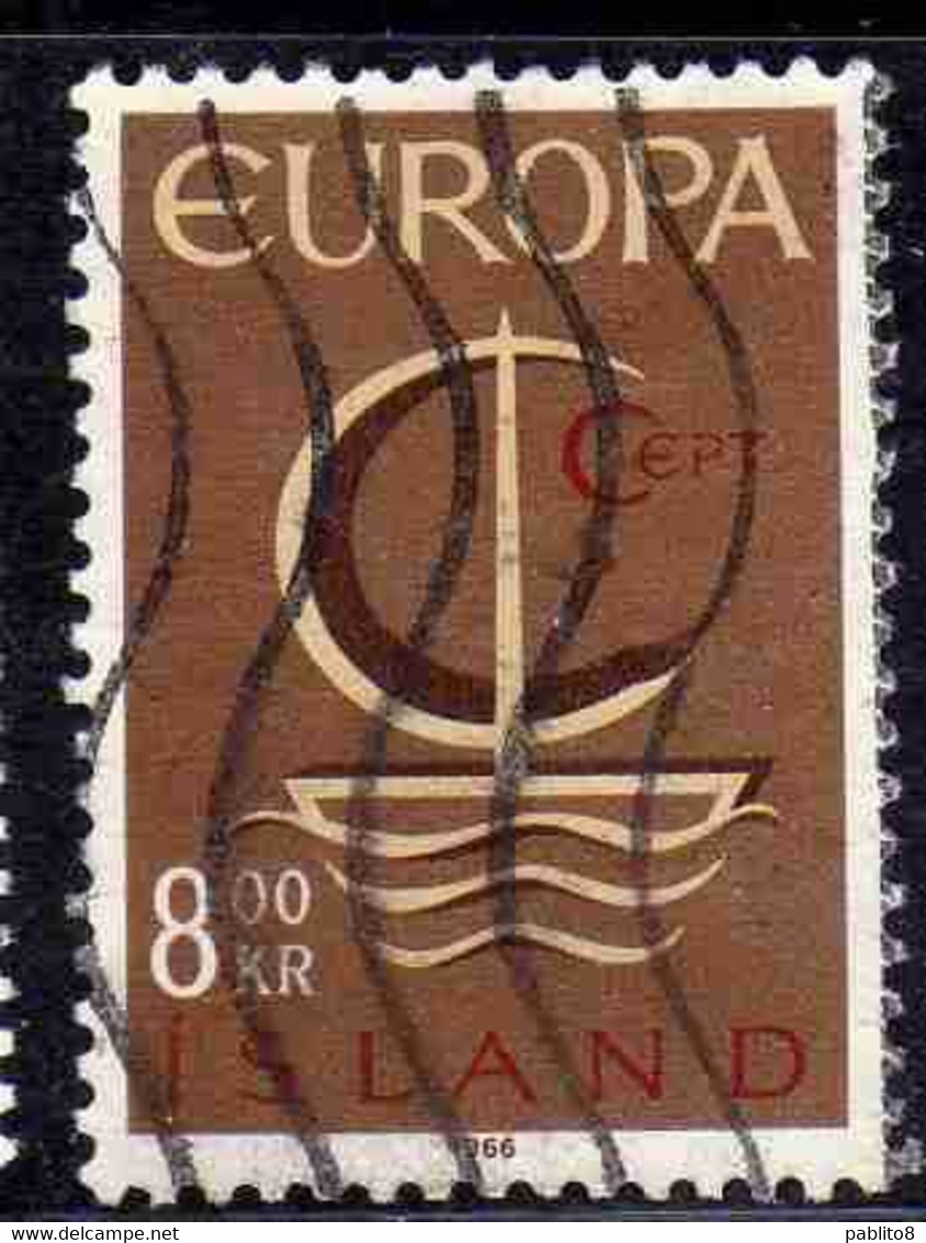 ISLANDA ICELAND ISLANDE ISLAND 1966 EUROPA CEPT UNITED 8k USED USATO OBLITERE' - Used Stamps