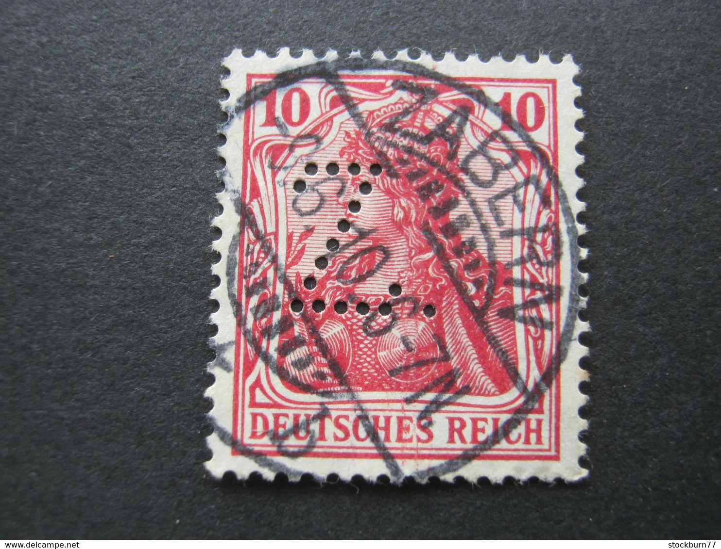 DEUTSCHES REICH , Germania     , Firmenlochung    , Perfin , Perfore ,  Lochung Aus Zabern - Used Stamps