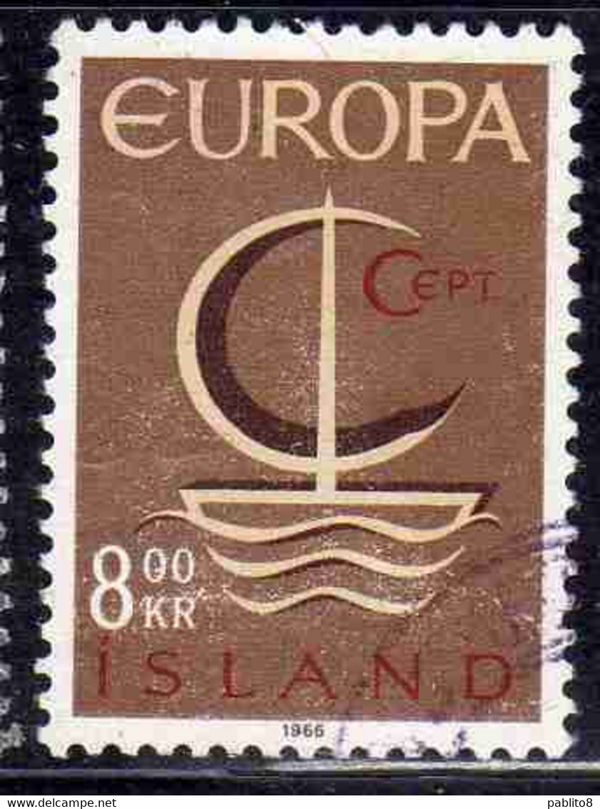 ISLANDA ICELAND ISLANDE ISLAND 1966 EUROPA CEPT UNITED 8k USED USATO OBLITERE' - Used Stamps