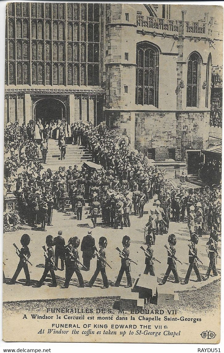 FUNERAILLES DE S.M. EDOUARD VII, Le Cortège Entrant Dans La Chapelle Saint Georges (20 Mai 1910) - Windsor Castle