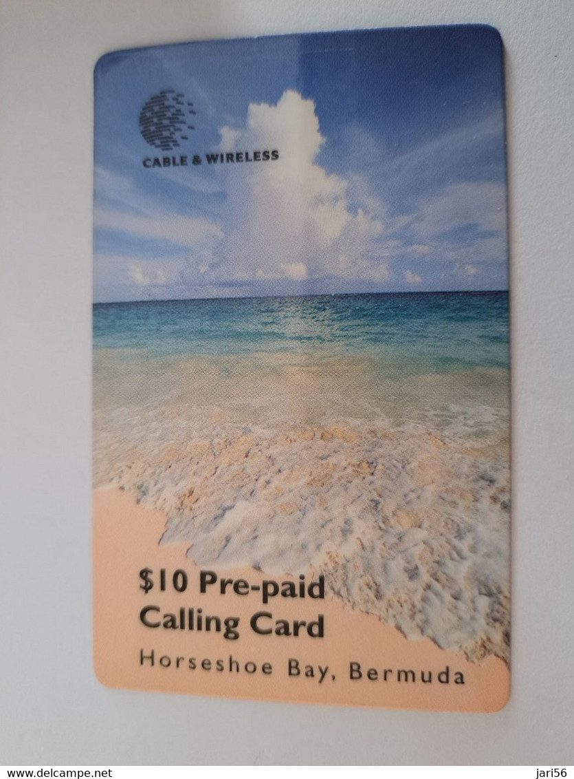 BERMUDA  $10,-  C&W  BERMUDA     HORSESHOE BAY    PREPAID CARD  Fine USED  **10957** - Bermudas