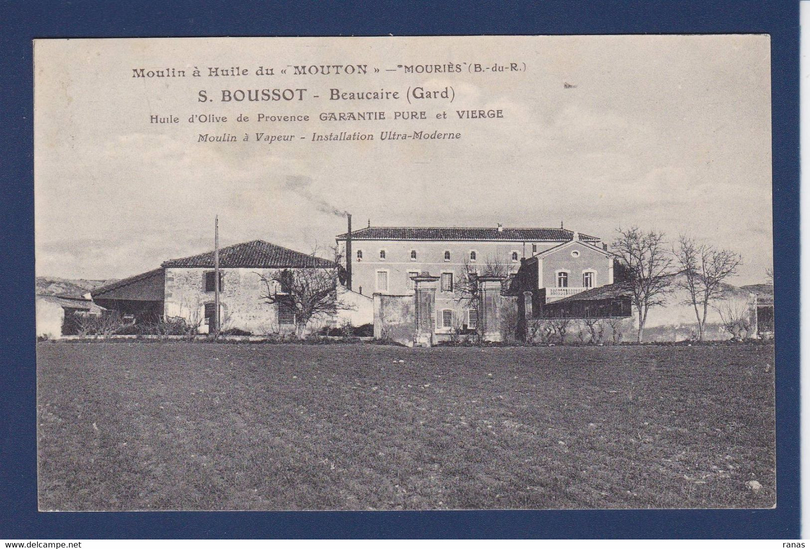 CPA [30] Gard > Beaucaire Moulin à Huile D'olives Boussot = Mouriès Circulé - Beaucaire