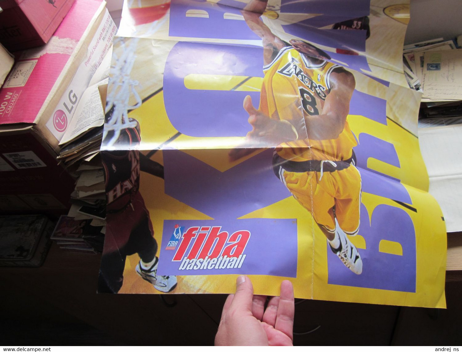 Old Poster Plakat Kobe Bean Bryant FIBA Basketball Lakers 8 80x58 Cm - Other & Unclassified