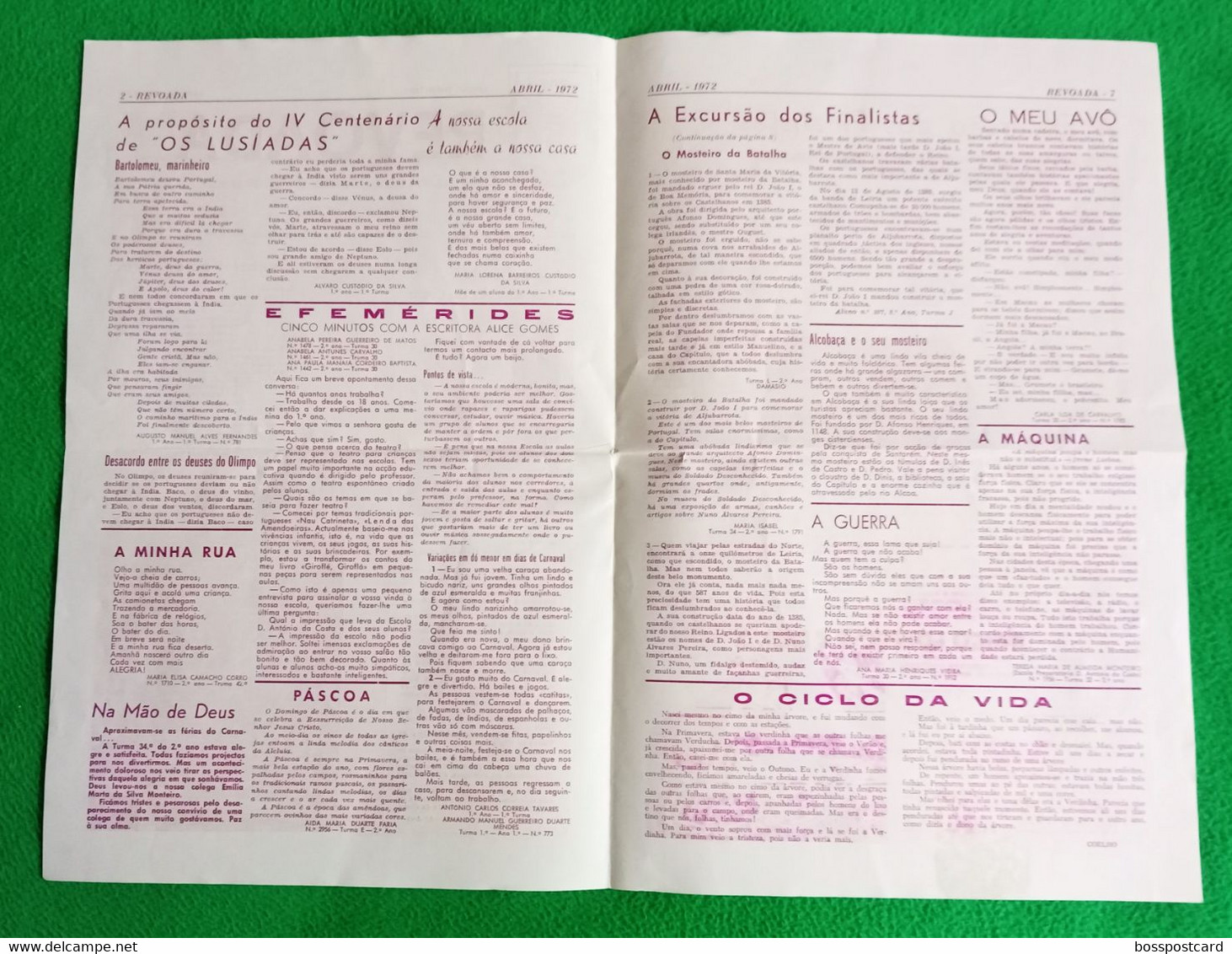 Almada - Jornal "Revoada" Nº 9, Abril De 1972 - Escola Preparatória De D. António Da Costa - Imprensa - Portugal - Informations Générales