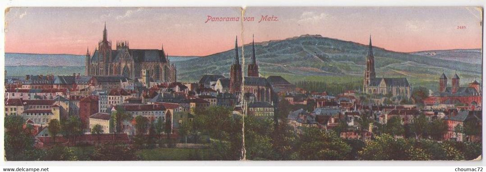 Carte Panoramique 059, (57) Metz, Klingenstein 2485, Panorama (carte Double) - Metz Campagne