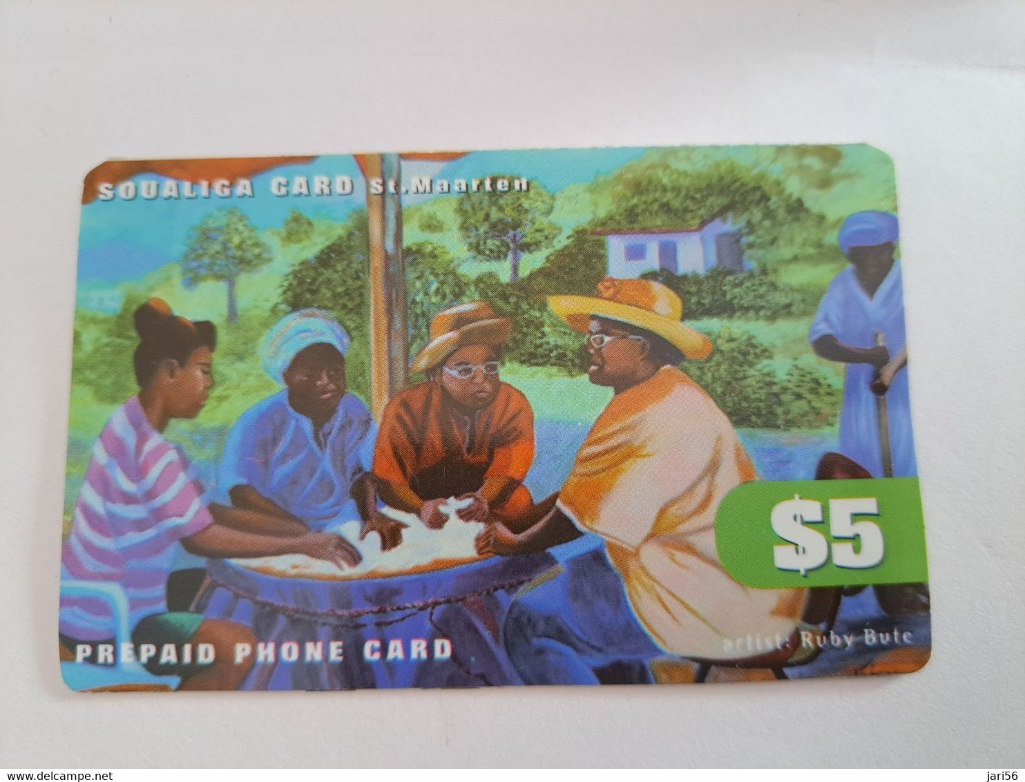 ST MAARTEN  SOUALIGA CARD PREPAID    $5,-   **10969** - Antilles (Neérlandaises)
