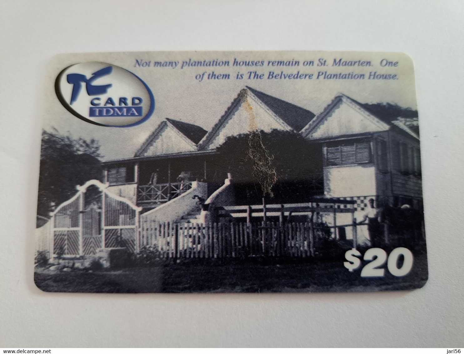 St MAARTEN $20,- ST MAARTEN BELVEDERE PLANTATION HOUSE  ** 10972 ** - Antille (Olandesi)