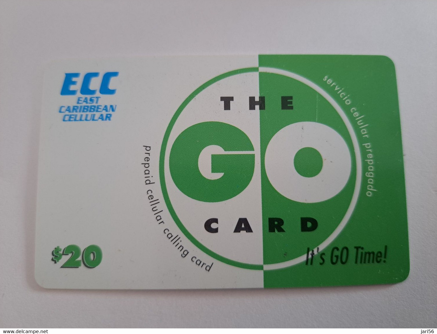 St MAARTEN  Prepaid  $20,- ECC  THE GO CARD /GREEN          Fine Used Card  **10974** - Antilles (Netherlands)