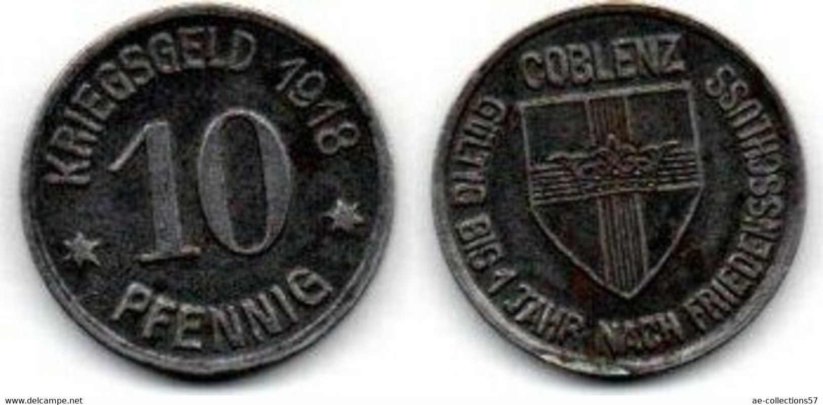 Coblenz 10 Pfennig 1918 TTB - Groschen & Andere Kleinmünzen