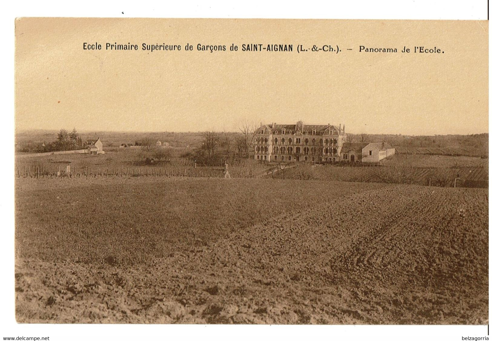 SAINT AIGNAN  -  Ecole Primaire Supérieure De Garçons De SAINT AIGNAN  -  Lot De 4 CPA  - VOIR SCANS - Saint Aignan