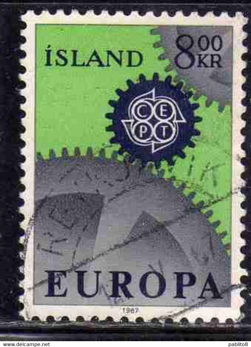 ISLANDA ICELAND ISLANDE ISLAND 1967 EUROPA CEPT UNITED 8k USED USATO OBLITERE' - Oblitérés