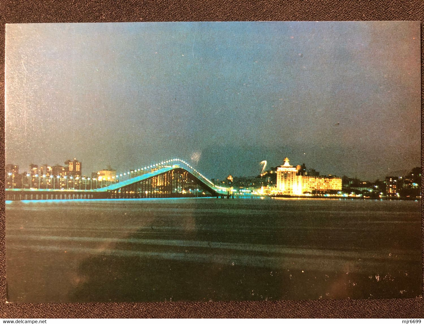 MACAU 1970'S, MACAU AT NIGHT FROM THE TAIPA ISLAND, BOOK STORE PRINTING, SIZE 14,8 X 10CM, #H.T.- 5 - Macao