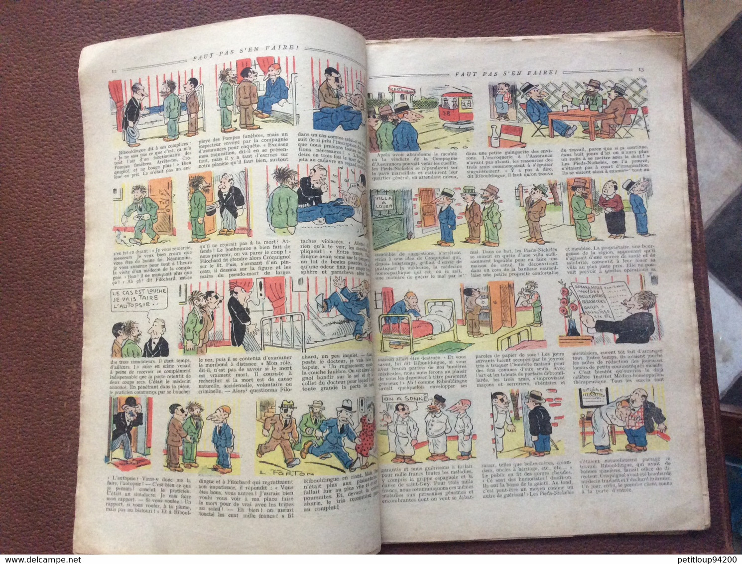 Les Nouvelles Aventures Des PIEDS-NICKELES Faut Pas S’En Faire ! No 11 FORTON Société Parisienne D’Edition 1935 - Pieds Nickelés, Les