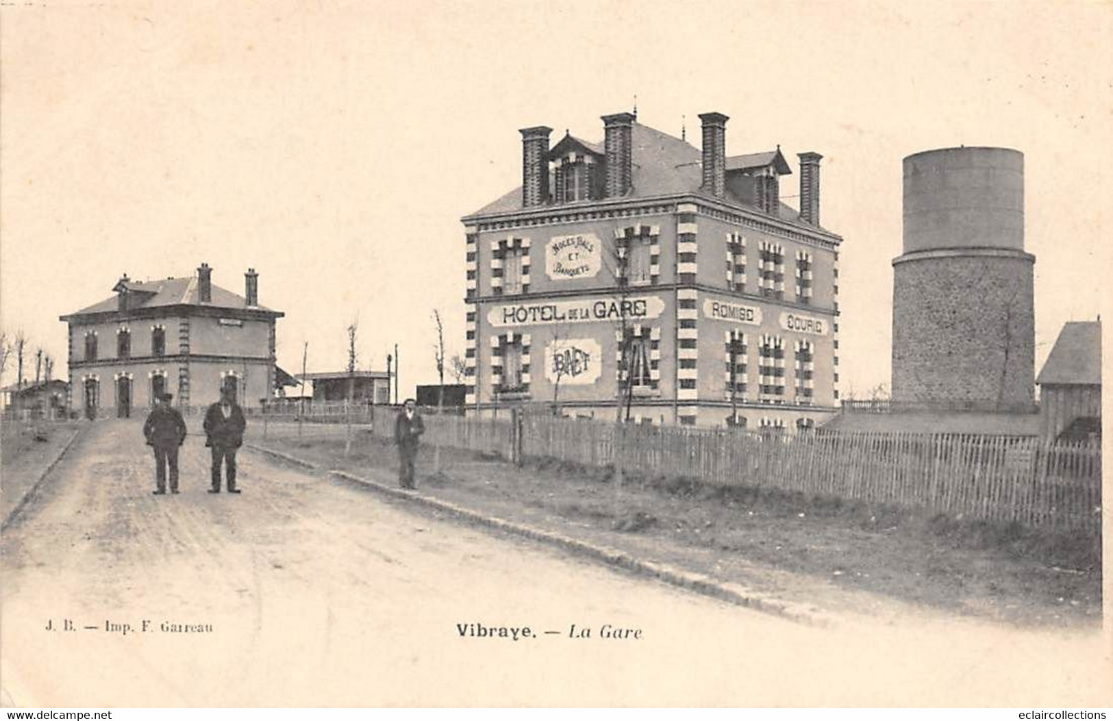 Vibraye            72          Extérieur Et Hôtel De La Gare         (voir Scan) - Vibraye