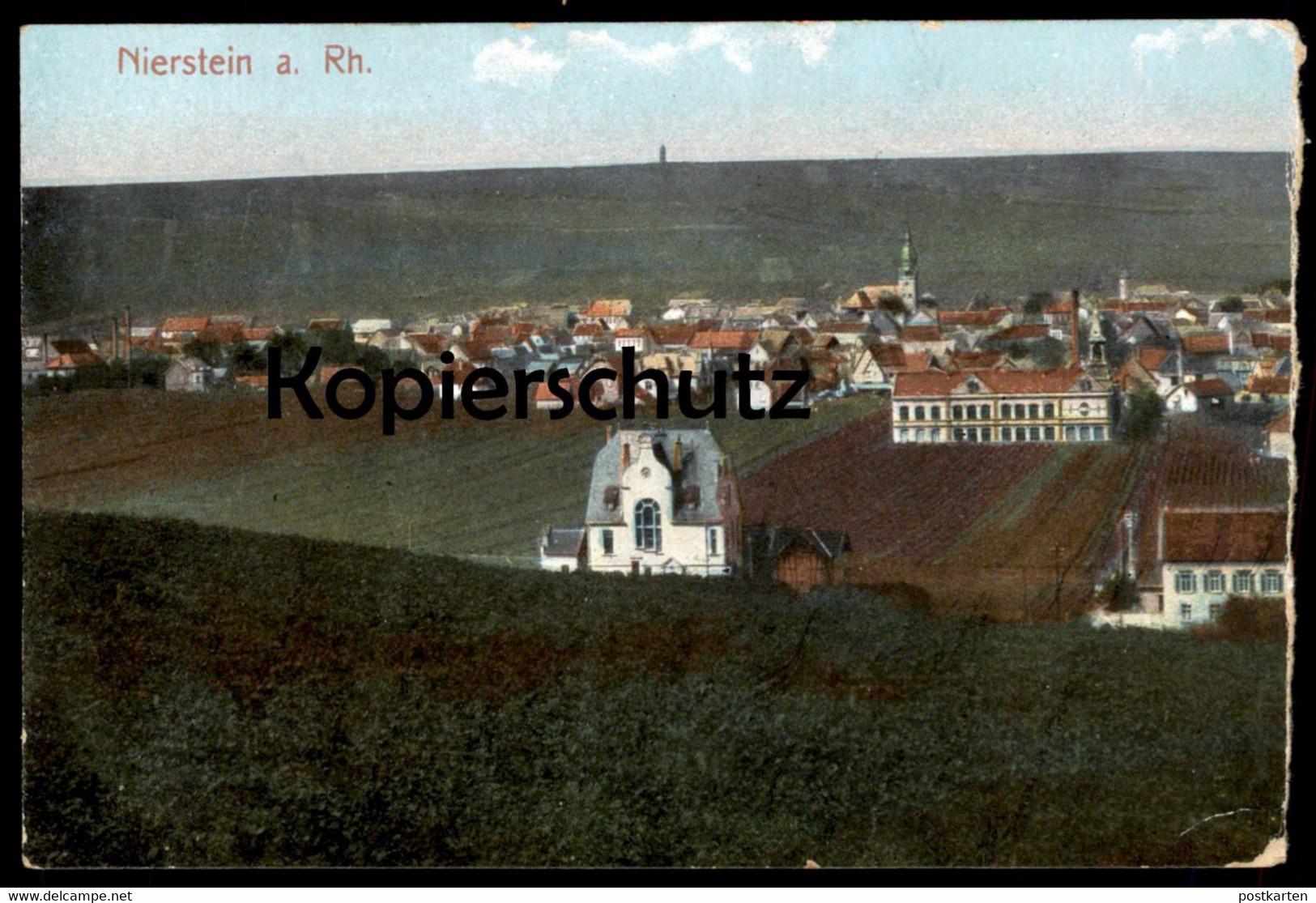 ALTE POSTKARTE NIERSTEIN AM RHEIN PANORAMA TOTALANSICHT GESAMTANSICHT Ansichtskarte Postcard AK - Nierstein