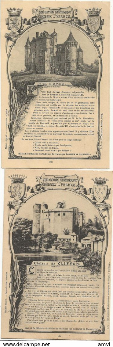 22- 9 - 2920 Collection Historique Châteaux De France Lot De 8 Cartes - Storia