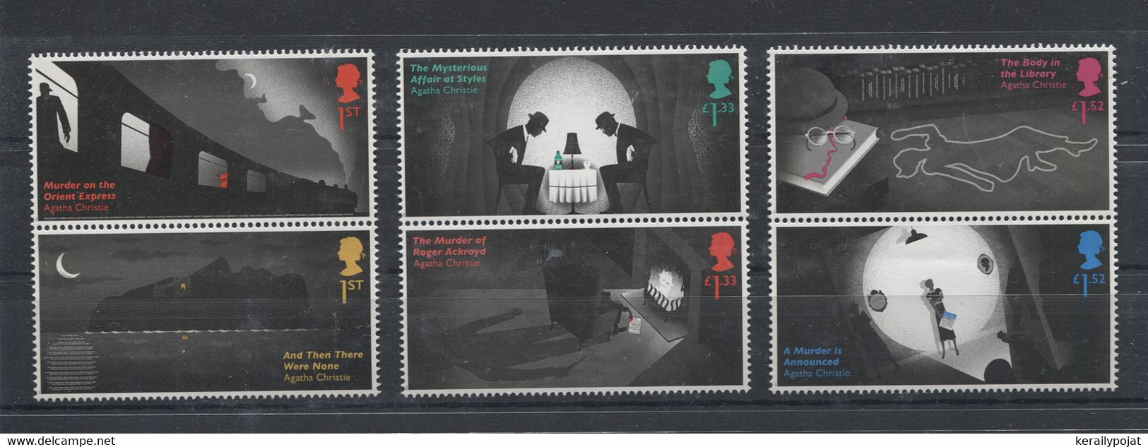 Great Britain - 2016 Agatha Christie Pairs MNH__(TH-167) - Ongebruikt