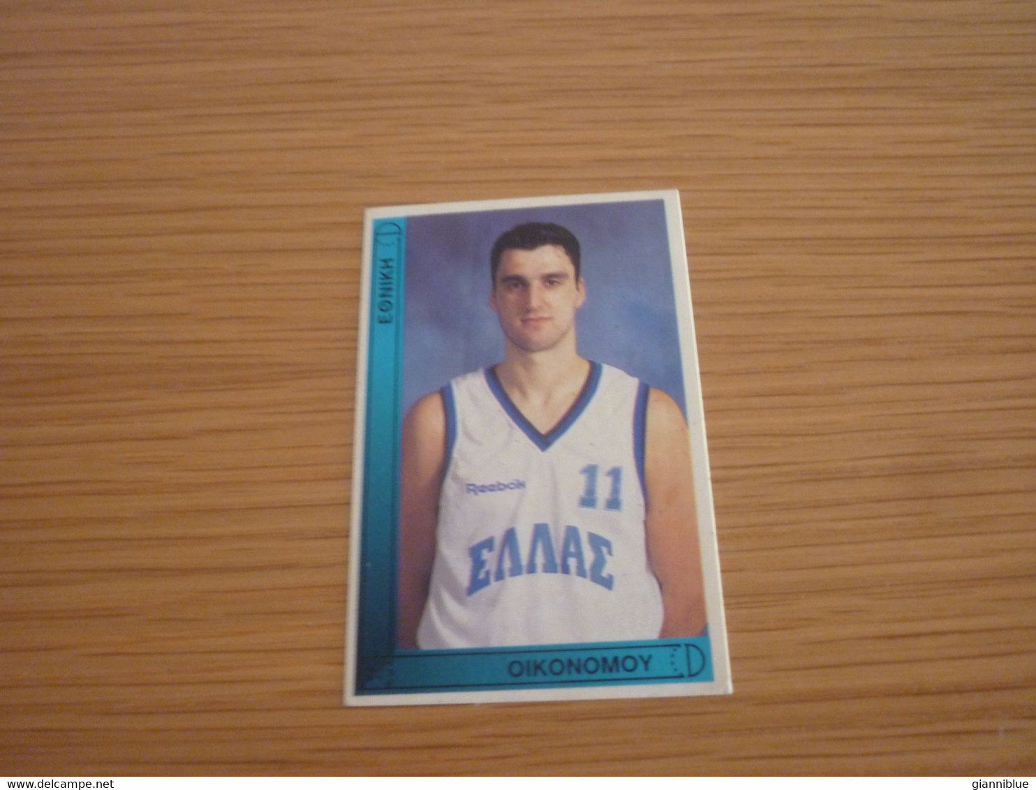 Nikos Oikonomou Panathinaikos Virtus Bologna Basket 95-96 Rare Greek Edition No Panini Basketball Basket Unstuck Sticker - 1990-1999
