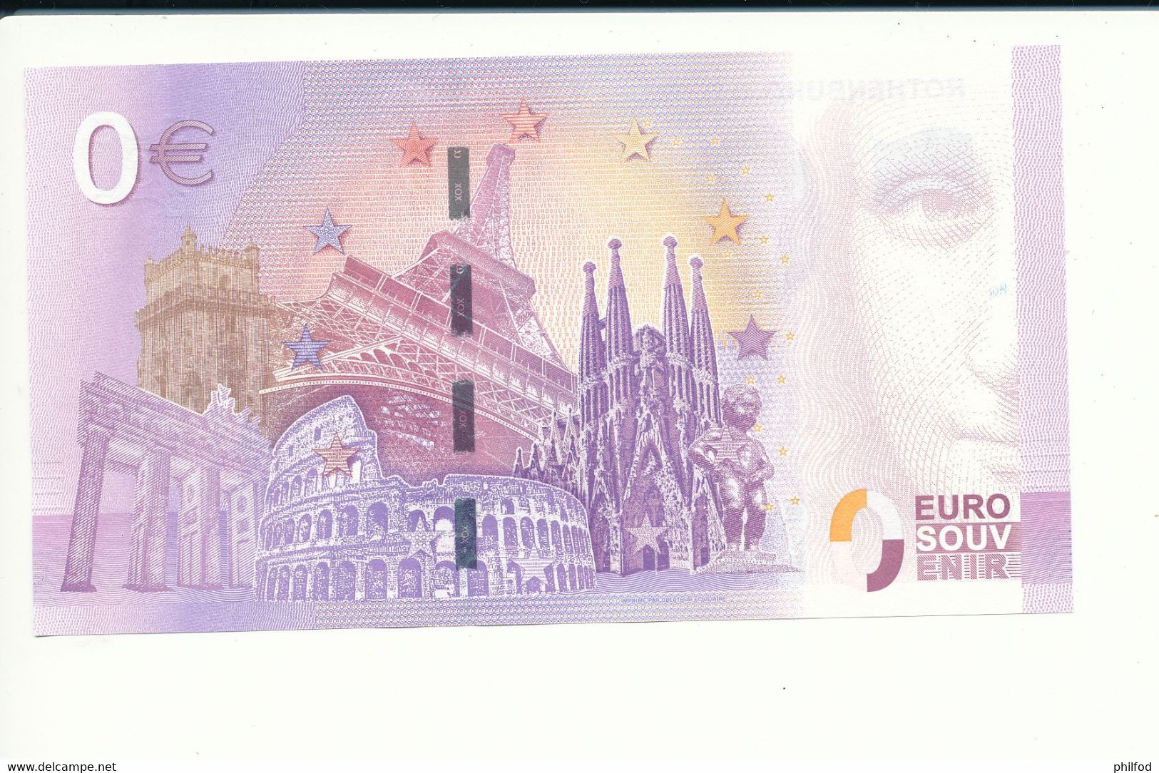 Billet Souvenir - 0 Euro - XEQE - 2017-1 - ROTHENBURG O.D. TAUBER - PLÖNLEIN - N° 2458 - Kilowaar - Bankbiljetten