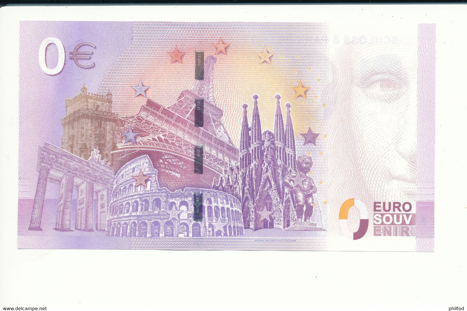 Billet Souvenir - 0 Euro - XEPQ - 2017-1 - SCHLOSS & PARK PILLNITZ - N° 1473 - Kilowaar - Bankbiljetten