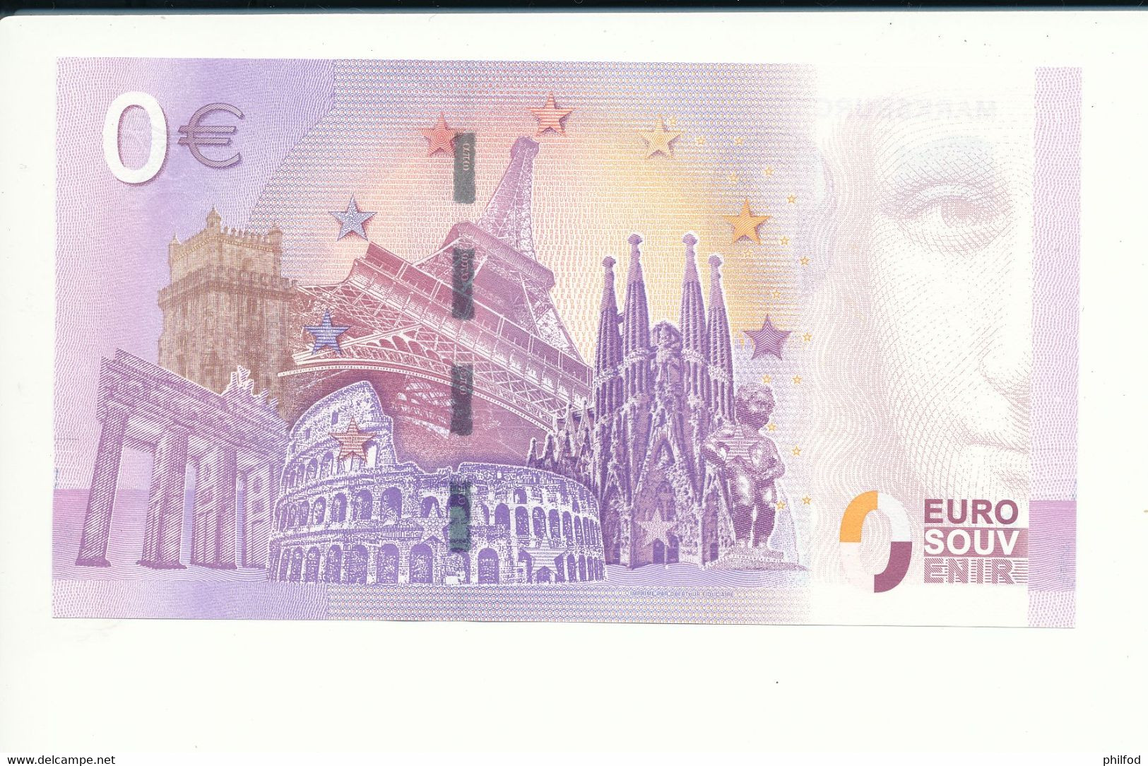 Billet Souvenir - 0 Euro - XEAC - 2017-1 - MARKSBURG - N° 4432 - Vrac - Billets