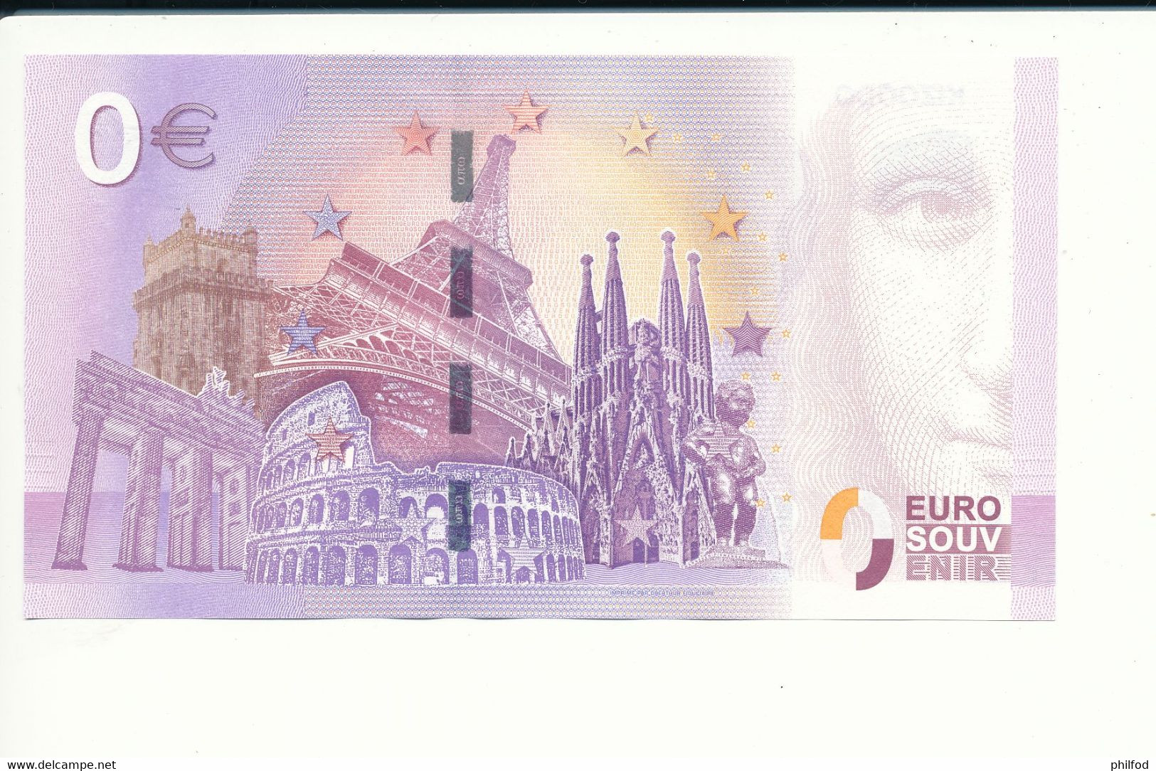 Billet Souvenir - 0 Euro - XEPT - 2017-1 - KIZOODO - N° 367- Billet épuisé - Kiloware - Banknoten