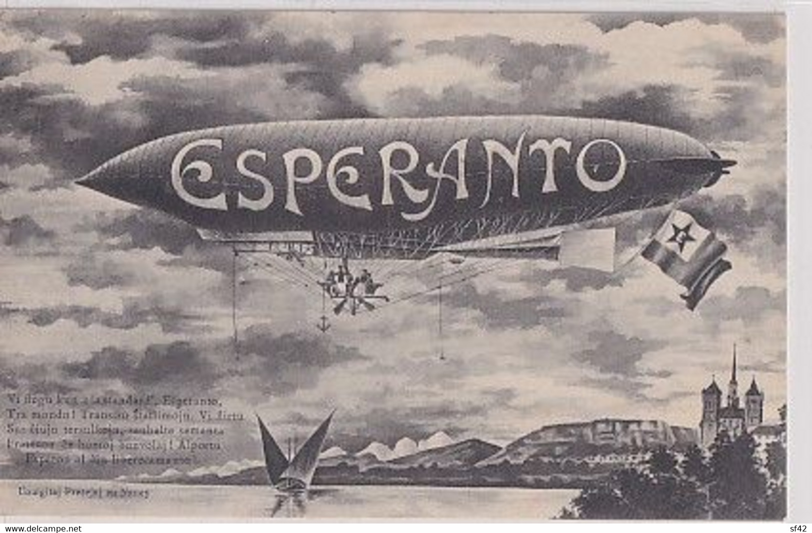 BALLON DIRIGEABLE  ESPERANTO       EDITION DE NANCY - Esperanto