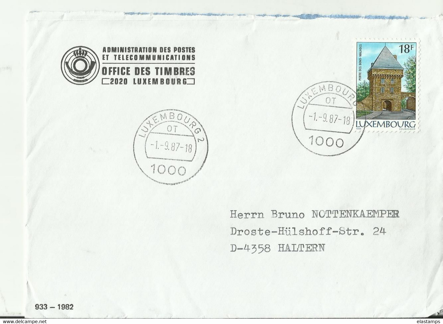 LUXEMBURG CV 1987 - Cartas & Documentos