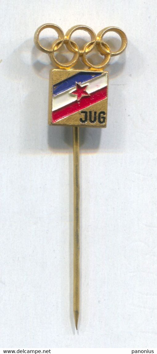 Olympiade Olympic Comiitee Yugoslavia, Vintage Pin Badge Abzeichen - Jeux Olympiques