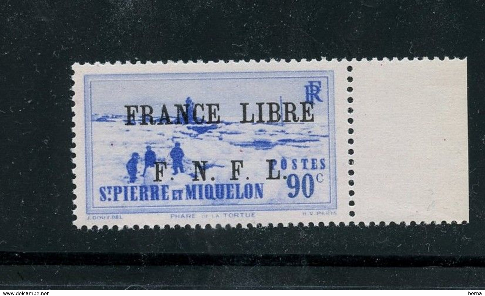 SAINT PIERRE ET MIQUELON FRANCE LIBRE 262 LUXE NEUF SANS CHARNIERE - Unused Stamps