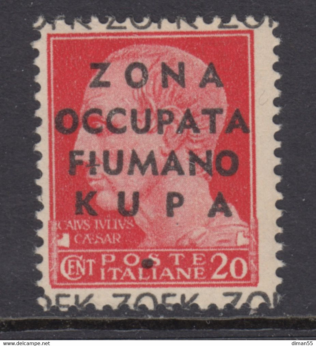 Italia Occupazione Montenegro - Fiumano Kupa - Sassone N.18  Cat. 2000 Euro Certificato Sottoriva - Gomma Integra -MNH** - Fiume & Kupa