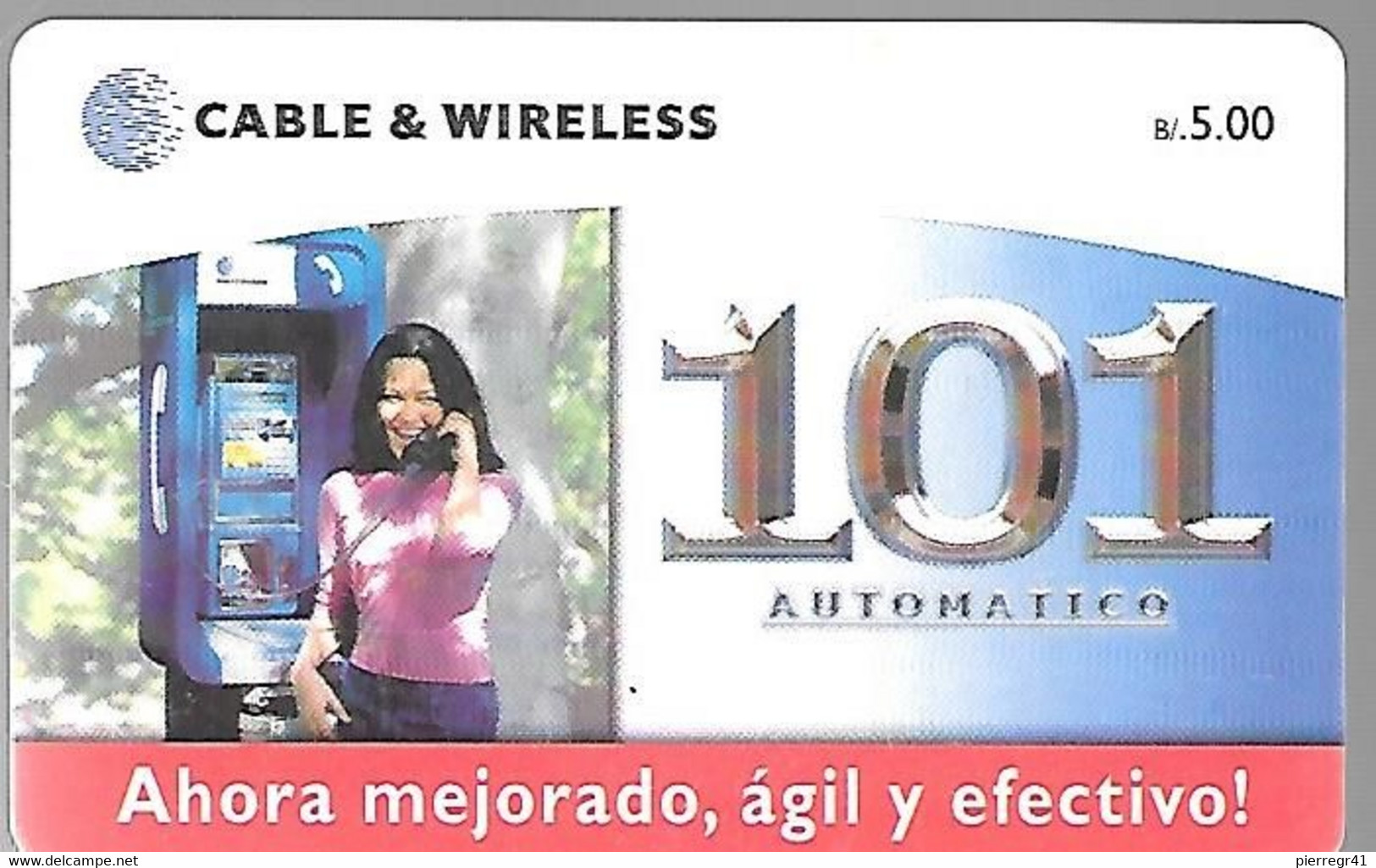 CARTE-PUCE-CABLE & WIRELESS-B/5-2000-101 AUTOMATIC-Utilisé-TBE/RARE - Panama